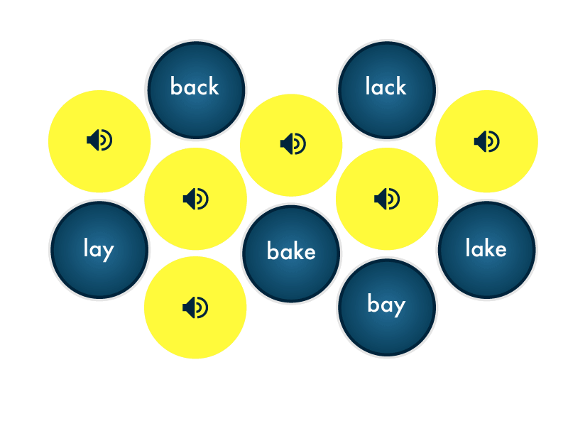 Audio/Word Matching animation button interactive learning match quiz word