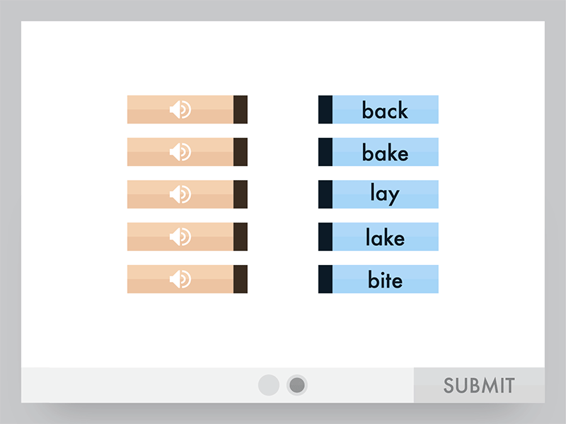 Matching Interaction flat interaction interactive learning matching quiz ux