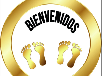 Bienvenidos, etiqueta para piso. branding graphic design logo ui