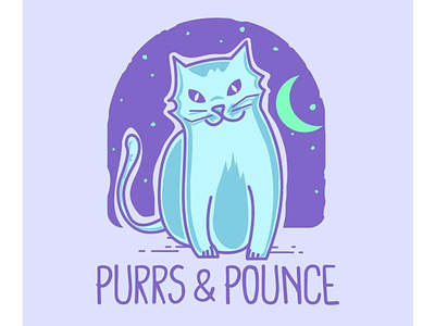 Purrs & Pounce app branding cats catslogo design gatos icon illustration logo mascotlogo vector