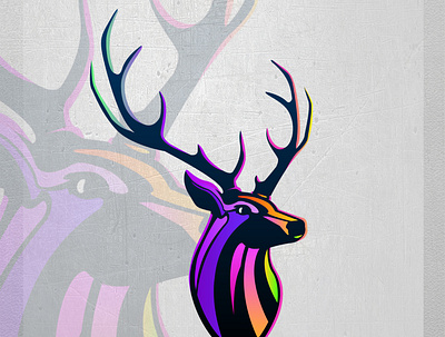 Colorful Deer animallogo colorful colorfullogo deer deerlogo deers logo logodesign logotipo mascotlogo venado