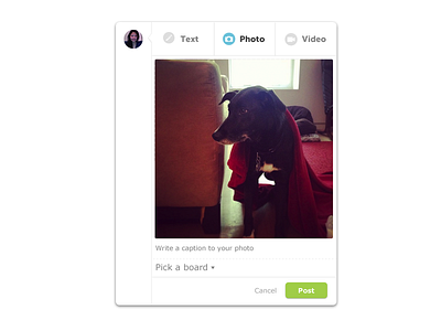 Posted a puppy posting puppy sharing upload widget