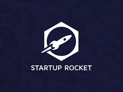 Startup Rocket Logo branding identity logo logotype rocket startup wordmark