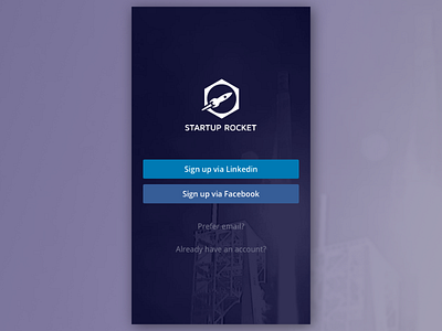 Startup Rocket Sign Up