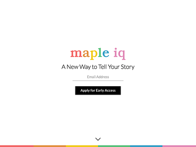 Maple IQ design homepage rainbow ui web design website