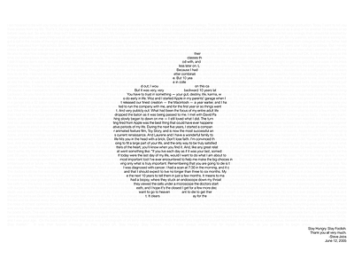 Steve Jobs Commencement Speech Poster apple commencement graduation inspiration speech stanford steve jobs