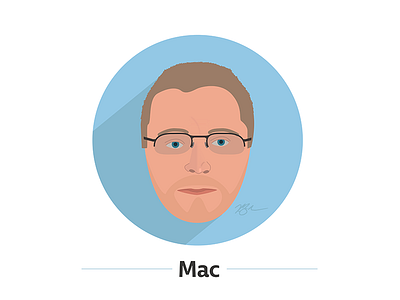Mac face illustration mac portrait