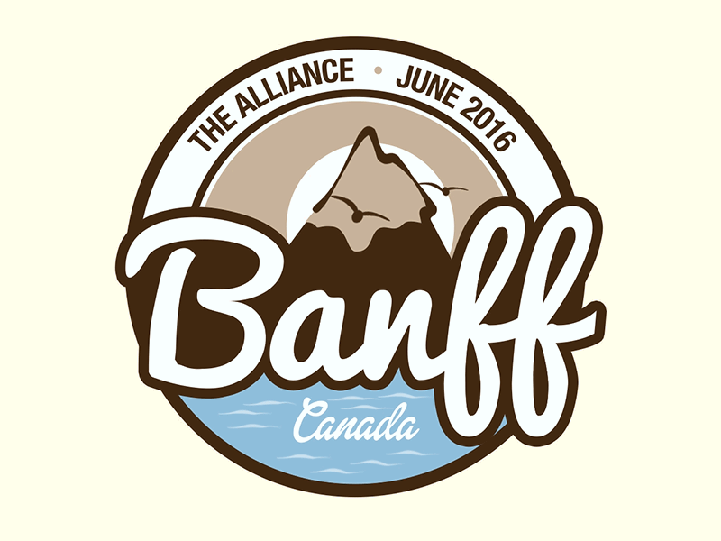 Banff Badge after effects animation badge banff birds build canada flat illustrator mountain water