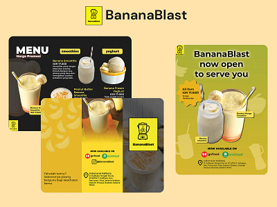 BananaBlast brand overview brochure graphic design poster