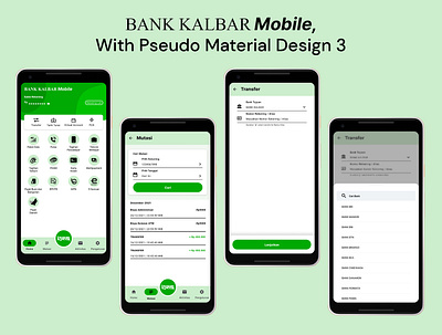 Bank KALBAR Mobile, with pseudo Material Design 3 ui ui design ui redesign