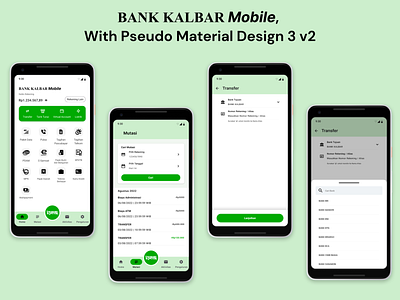Bank KALBAR Mobile, with pseudo Material Design 3 v2 ui ui design