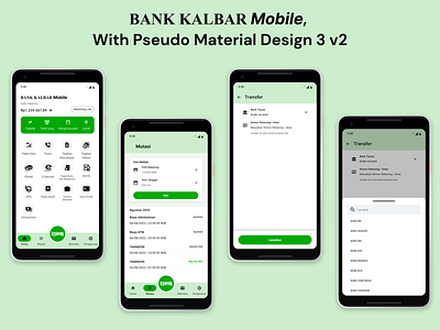 Bank KALBAR Mobile, with pseudo Material Design 3 v2