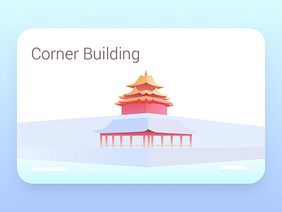 Forbidden City Corner Building daily 100 challenge design illustration ui