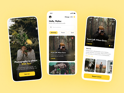 Photography App Concept ui