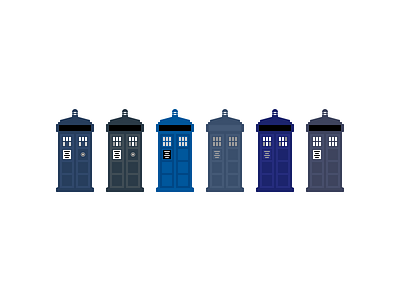The Power of Blue blue color doctor who palette pixel police sketch tardis