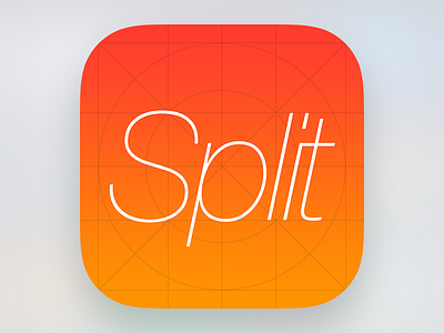 Flat Split is flat app application bill grid helvetica icon ios kerning light neue split thin