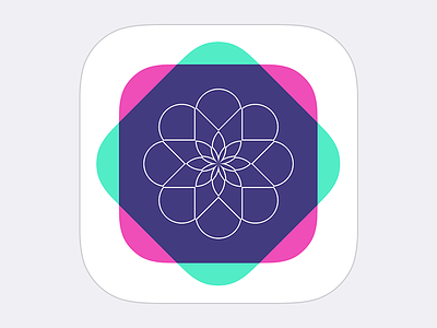 New app? (second iteration) app application clean flat flower green icon ios pink ui