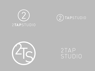 2tap Studio - New logo studies gray logo study typography variations