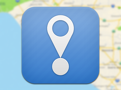 NapBuster! final icon alarm app application blue geolocation icon ios location maps nap napbuster ui