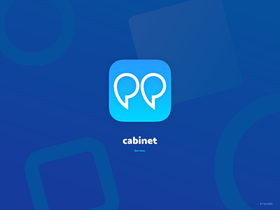 Cabinet App Icon app app icon app logo blue brand brand design branding branding and identity branding design gradient icon identity ios logo logo design logo icon logodesign product design quotes wise