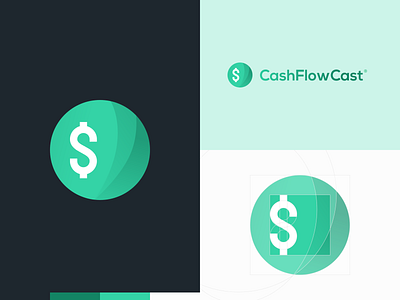Cashflow App Icon $ app icon brand branding clean design finance financial icon identity illustraion ios iphone logo logo design mark modern simple typography website