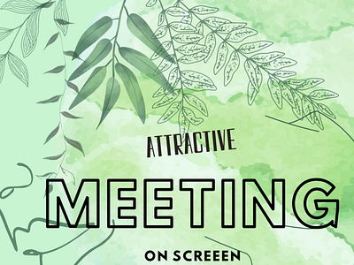Zoom meeting background, Greenery and Leafy leaf decoration