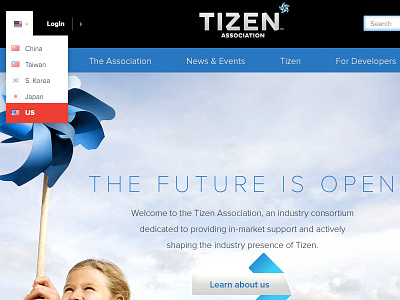 Pitch for Tizen.org website intel open tizen web design
