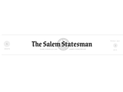 Salem Statesman masthead web design