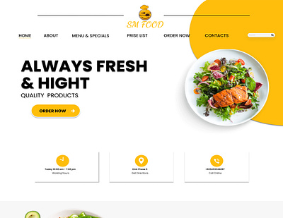 Restaurant Website Landing Page burger design fast food graphic design landing page menu pizza ui ux web design