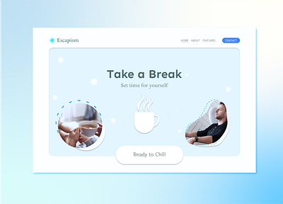 Day 3 - Landing Page app blog chill dailyui design graphic design illustration logo relax typography ui ux vector web website