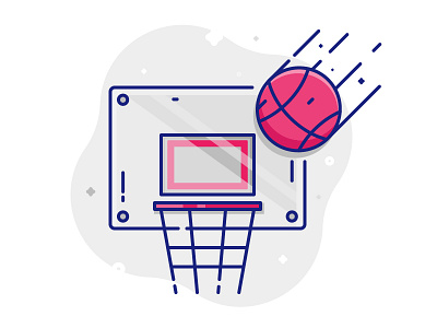 Basketball Illustration art basket basketball basketballicon brand button commision work design dribbble flat design graphic design icon icon design iconography illustration logo vector