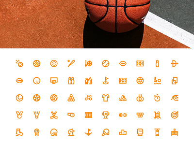 Sports Icons Outline 24 px app art brand button design flat design graphic design icon icon app icon design iconographic iconography illustration logo sports design sports icon ui ux vector web