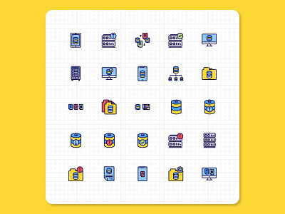 Networking Data Icons action app art brand button design flat design graphic design icon icon app icon design iconographic iconography illustration logo networking data icon ui ux vector web