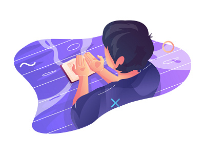 Praying Flat Design