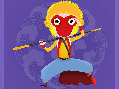 Monkey King art illustration king monkey