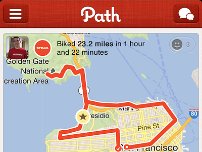 Strava Moment in Path