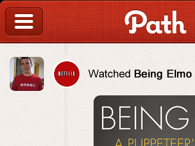 Netflix Moment in Path design ios iphone iphone ui mobile mobile design netflix path ui ux