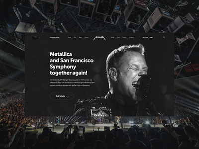 Metallica concept design guitar metallica music rock ui
