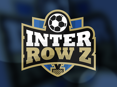 Inter Row Z badge branding crest fantasy football illustration logo simple soccer sports team vector