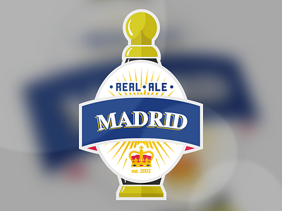 Real Ale Madrid badge branding crest fantasy football illustration logo simple soccer sports team vector