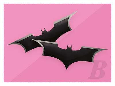 B is for Batarang armoury batman comic dc fantasy film illustration joker movie texture vector weapon