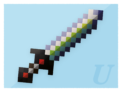 U is for Ultimate Sword brushes fantasy games gaming illustration minecraft sword texture ultimate sword vector weapons