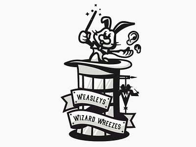 Weasleys Wizard Wheezes apparel diagon alley gryffindor harry potter hogwarts illustration print t shirt tee vector vintage weasleys