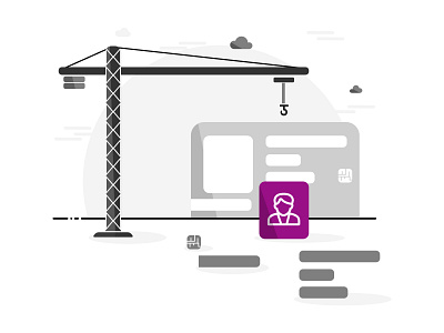 Crane Illustration v2 animation design flat illustration product design sketch ui