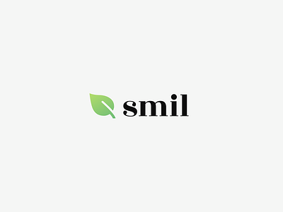 Smil Logo design green leaf logo norway smil vegan