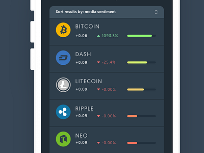 Leaderboard app bitcoin cryptocurrency dark ui mobile
