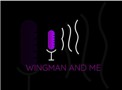 WINGMAN AND ME PODCAST graphic design icon illustration logo logodesign