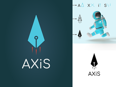 AXiS - Rocket company (Challenge 1 day) dailylogochallenge graphic design logo
