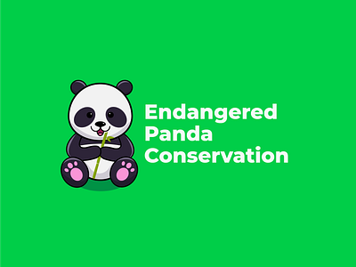 Endangered Panda Conservation (Challenge 3 day) #dailylogochall dailylogochallenge graphic design logo panda
