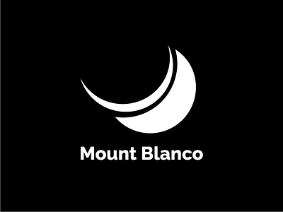 Mount Blanco - Ski mountain logo (Day 8) dailylogochallenge graphic design logo ski mountain